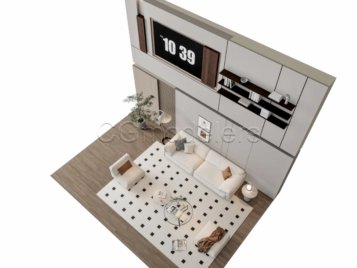 MODERN LUXURY LIVING ROOM SET 14 - Image 4