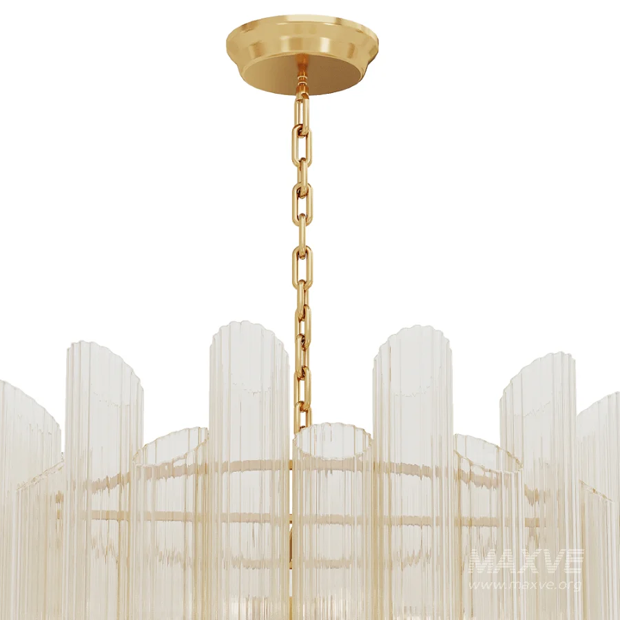 Light Crystal Clear Glass Tubes Chandelier - Image 3