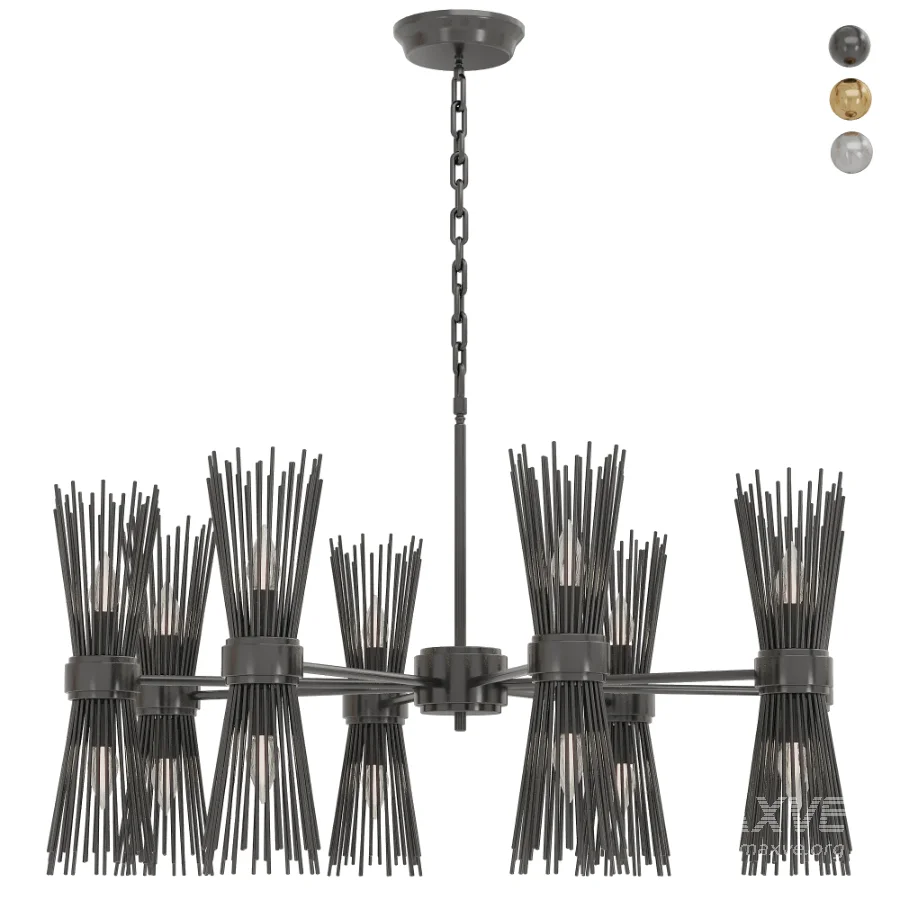 Skyla Brass Chandelier - Image 4