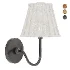 Vintage Brass Burlap Wall Lamp - Thumbnail 4