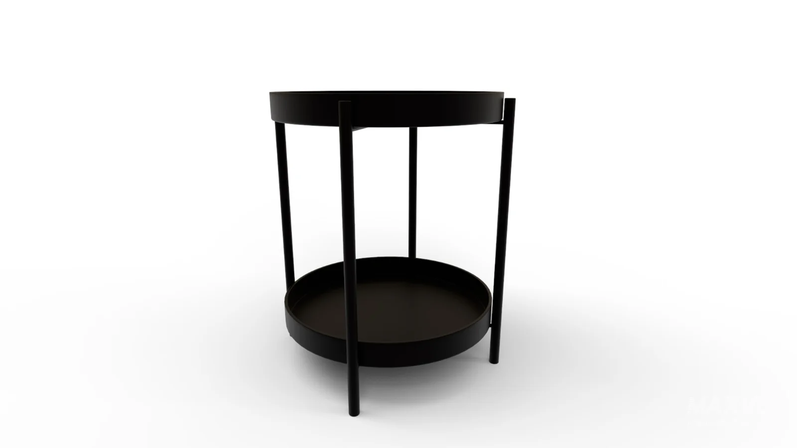Tier Round Storage Side Table End Table - Image 2