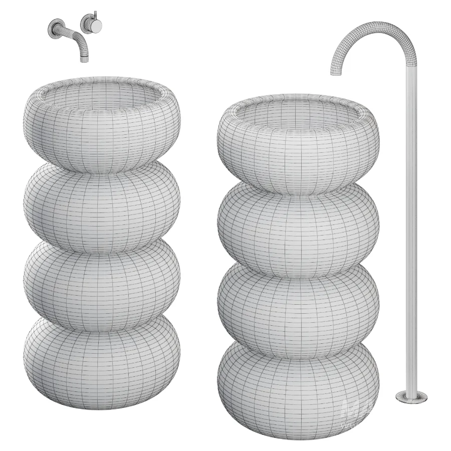 Freestanding Clay Basins FB IV | Studio LOHO - Image 5