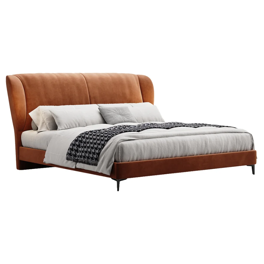 Scandinavian double bed 06 - Image 1