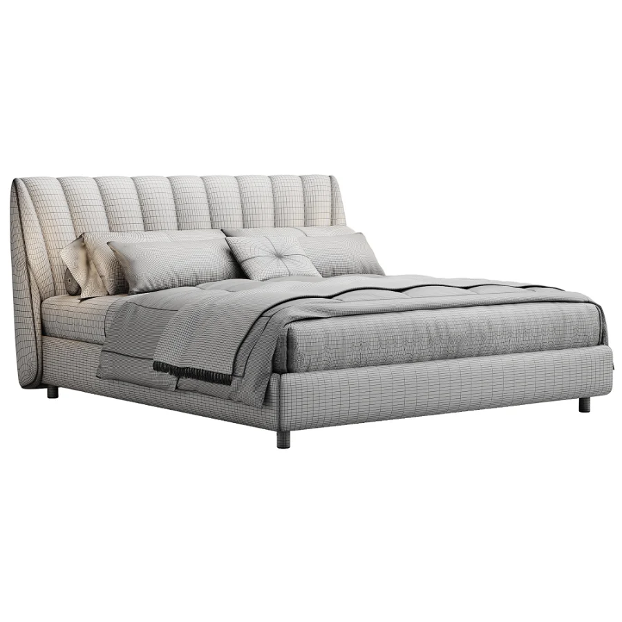 Scandinavian double bed 16 - Image 1