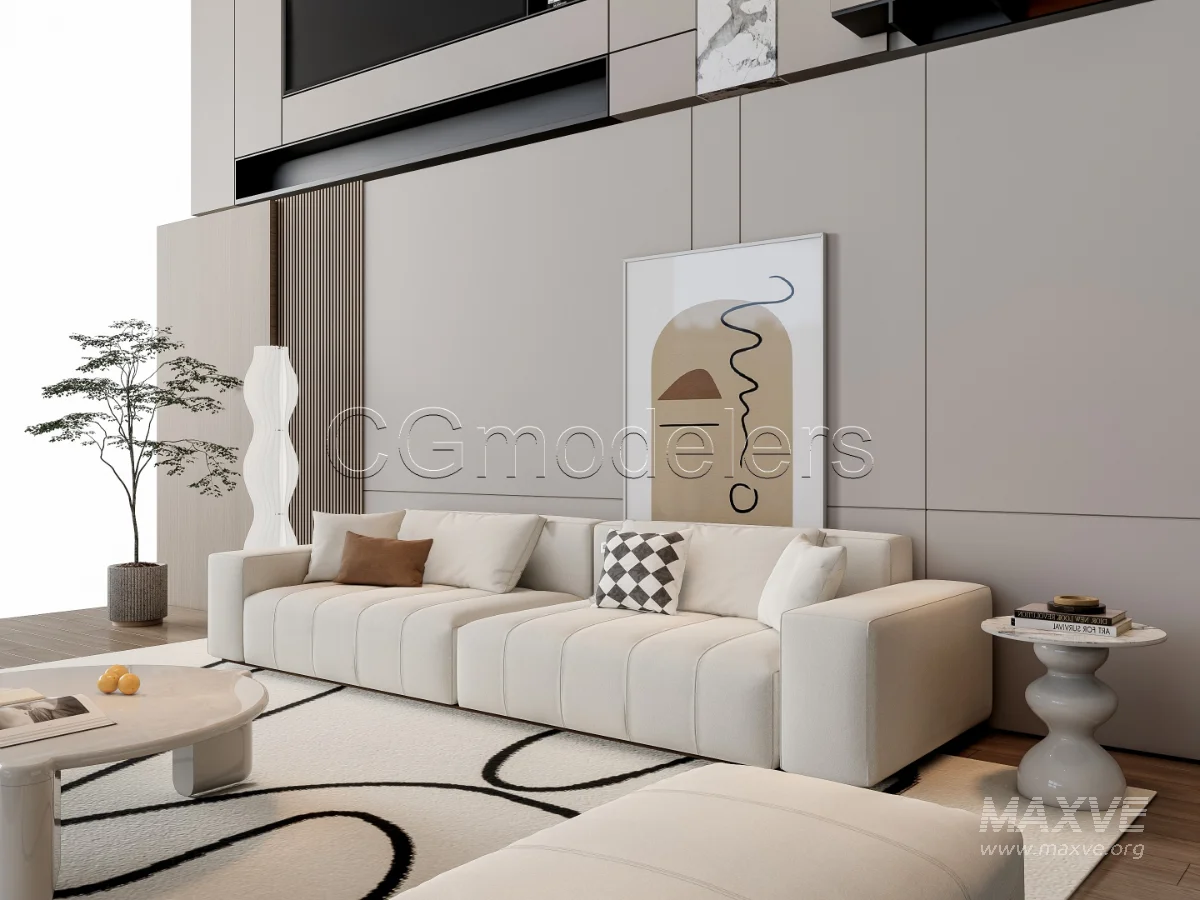MODERN LUXURY LIVING ROOM SET 15 - Image 4
