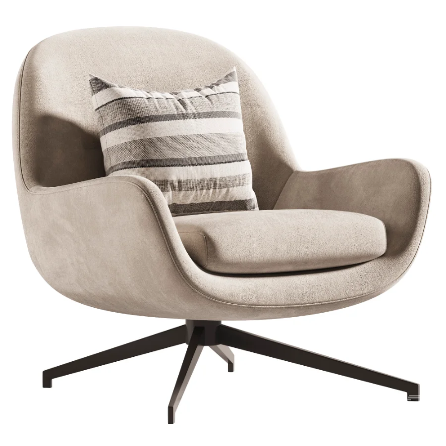 Jensen lowback swivel armchair - Image 1