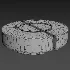 Baci Round Travertine and Shell Onyx Coffee Table By Marbera - Thumbnail 3