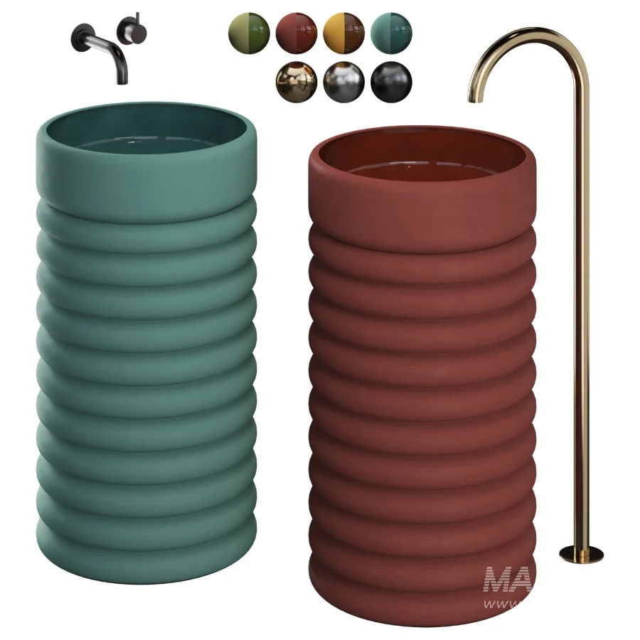 Freestanding Clay Basins FB III | Studio LOHO - Image 3