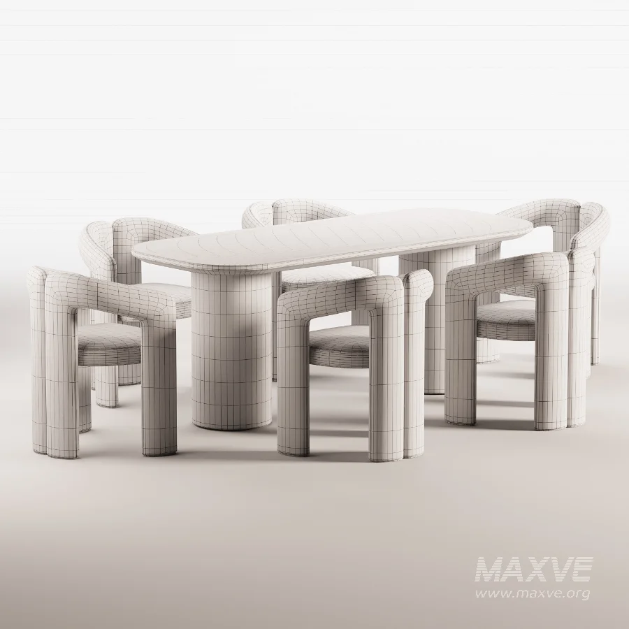 TONDO dining table and Dudet armchair - Image 3
