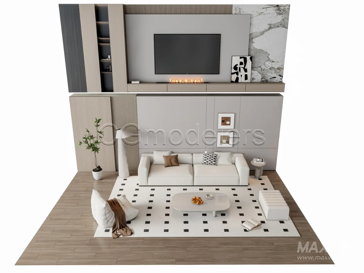 MODERN LUXURY LIVING ROOM SET 17 - Image 12