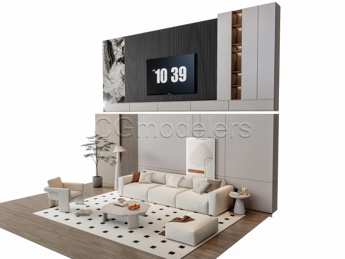 MODERN LUXURY LIVING ROOM SET 17 - Image 7