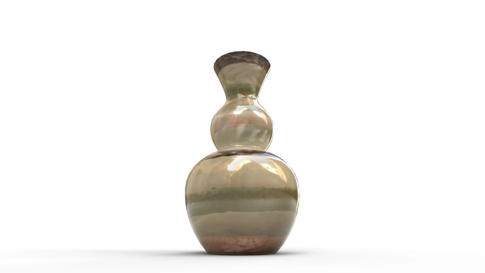 Bradburn Home Double Gourd Stripe Floor Vase - Image 2