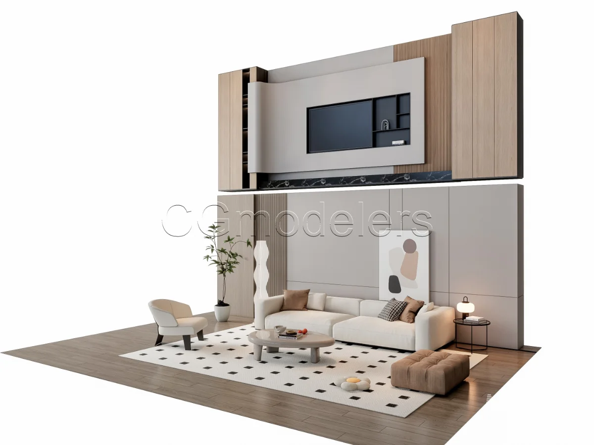 MODERN LUXURY LIVING ROOM SET 19 - Image 14