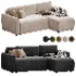 Canape d angle reversible convertible 3 places tissu avec coffre BERLIN - Thumbnail 4