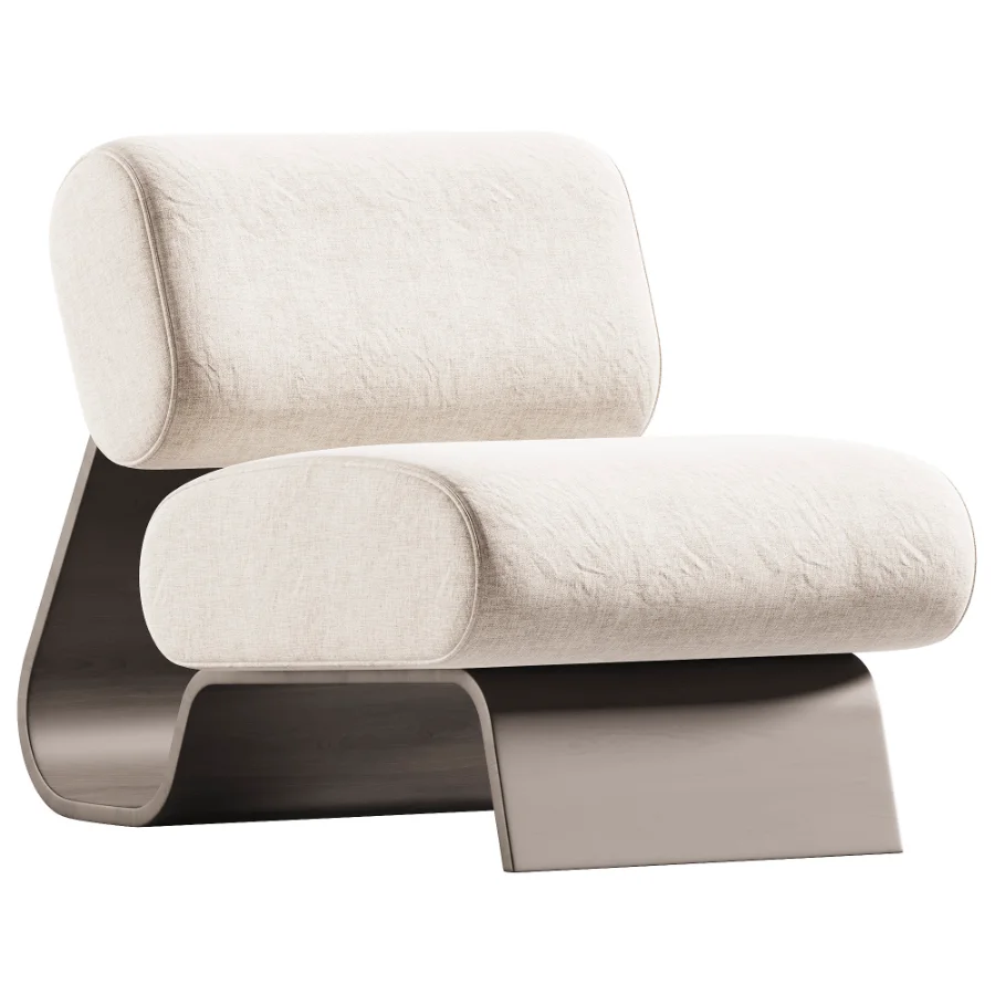 Fabric Lounge Chair - Image 3