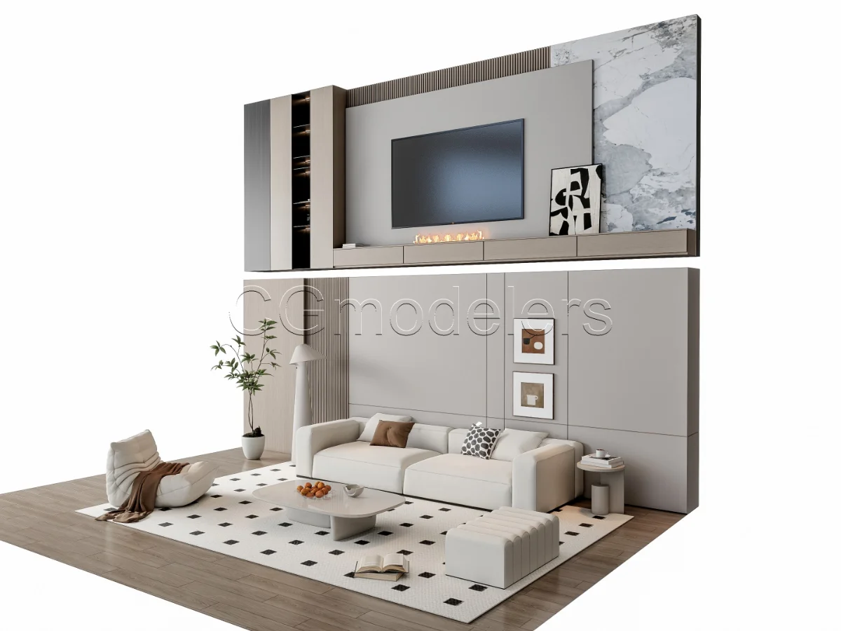 MODERN LUXURY LIVING ROOM SET 17 - Image 14
