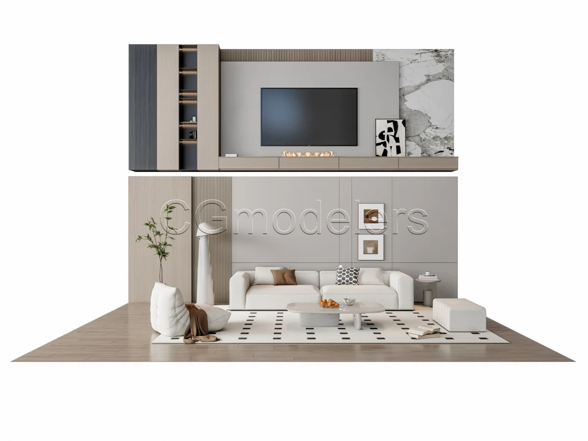 MODERN LUXURY LIVING ROOM SET 17 - Image 3