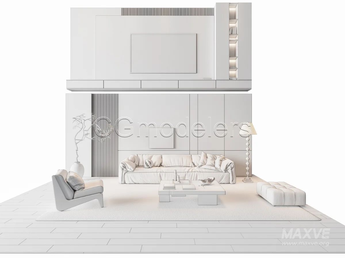 MODERN LUXURY LIVING ROOM SET 7 - Image 19