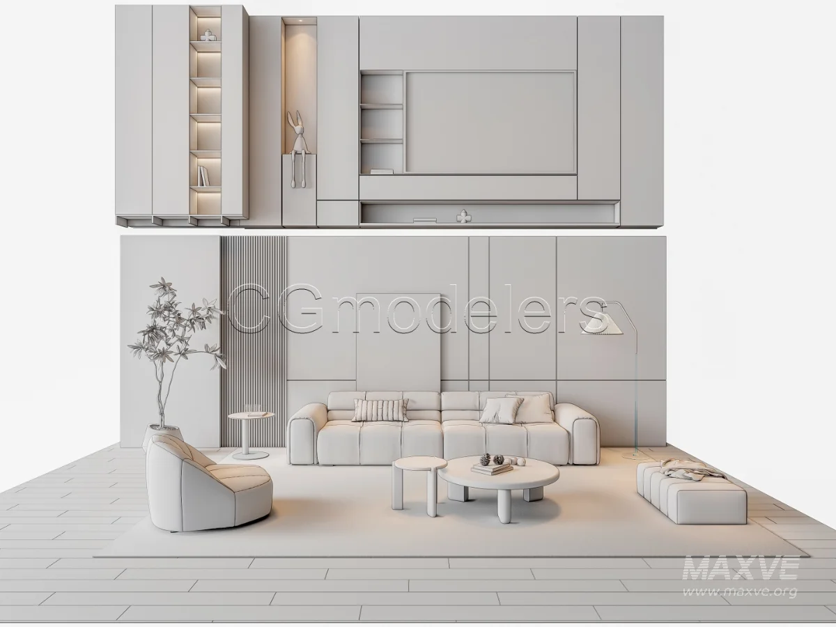 MODERN LUXURY LIVING ROOM SET 9 - Image 19