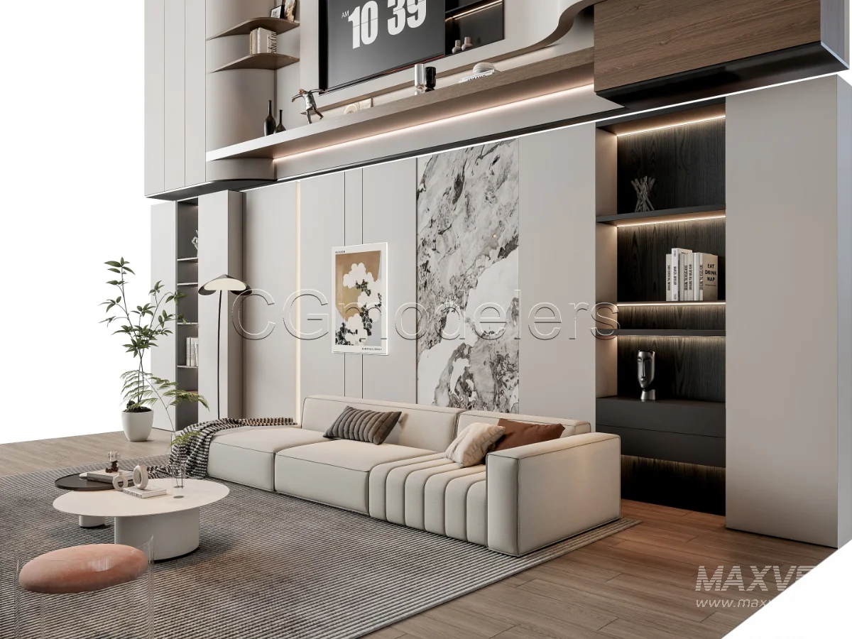 MODERN LUXURY LIVING ROOM SET 13 - Image 11