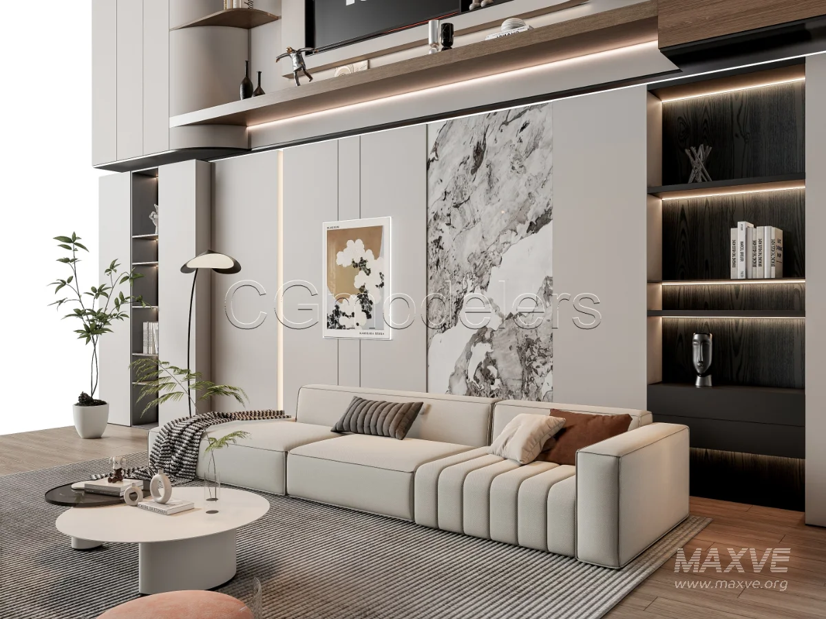 MODERN LUXURY LIVING ROOM SET 13 - Image 5