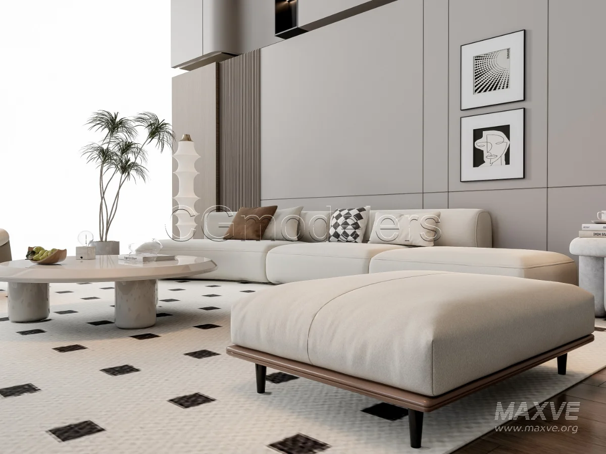 MODERN LUXURY LIVING ROOM SET 11 - Image 10