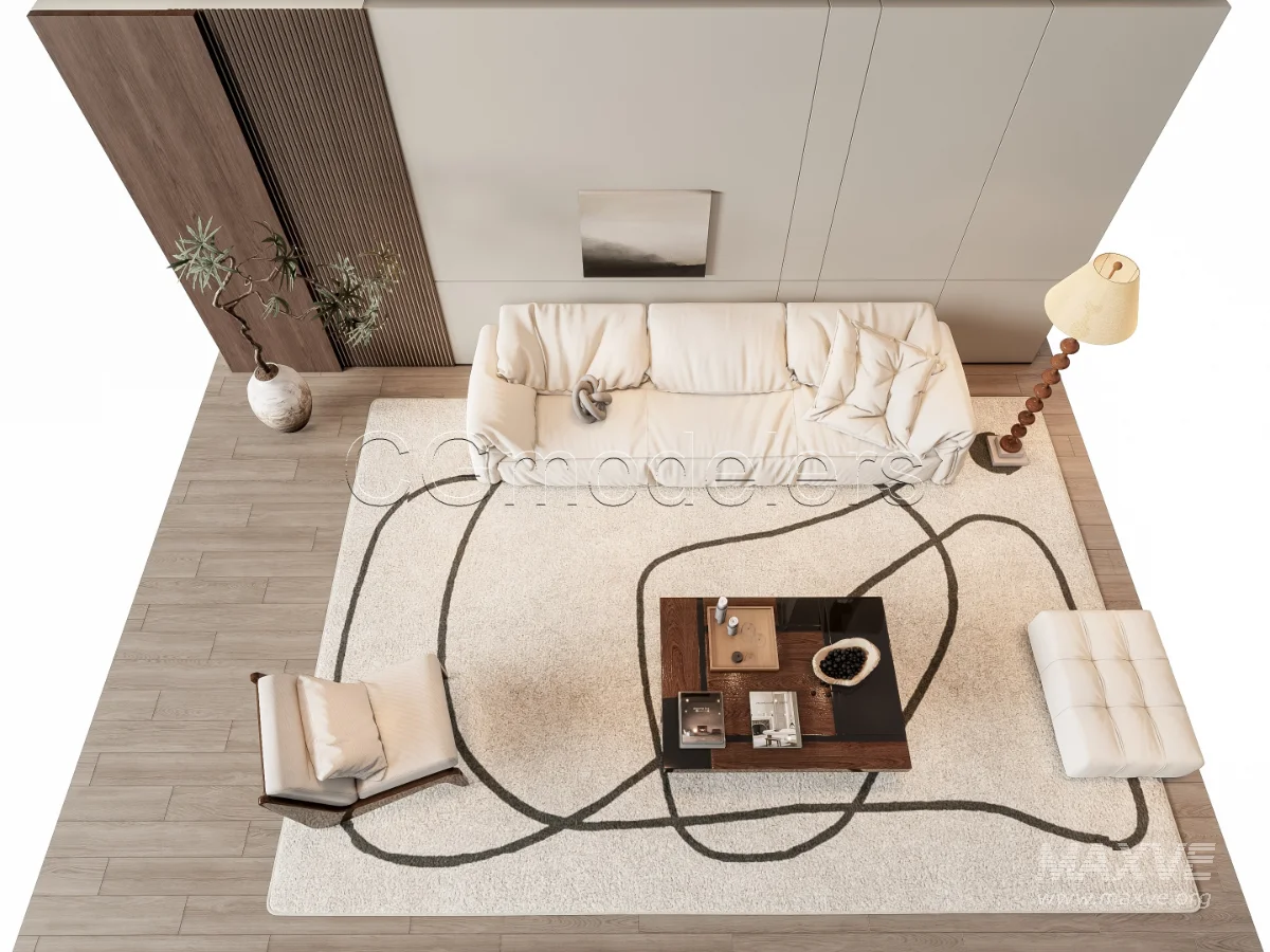 MODERN LUXURY LIVING ROOM SET 7 - Image 16