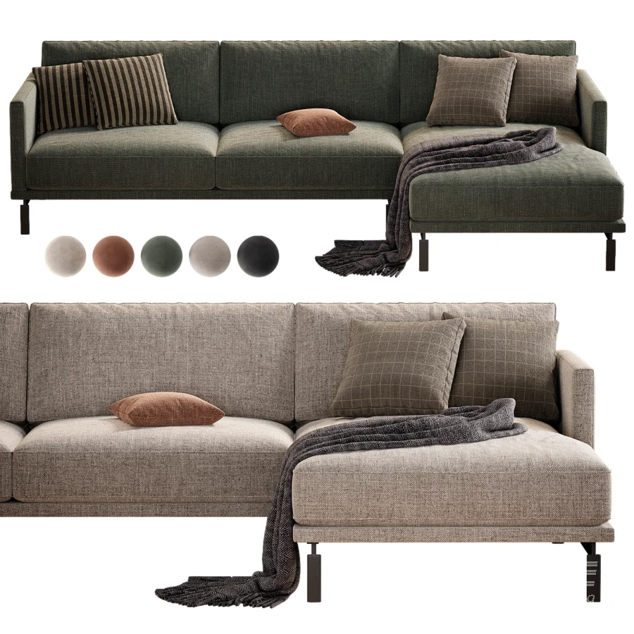 sofa galene 4 plazas con chaise lounge derecho beige - Image 3