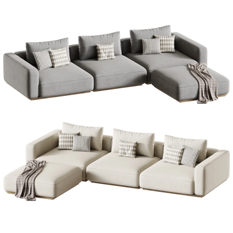 3 seater sectional fabric garden sofa - Image 2