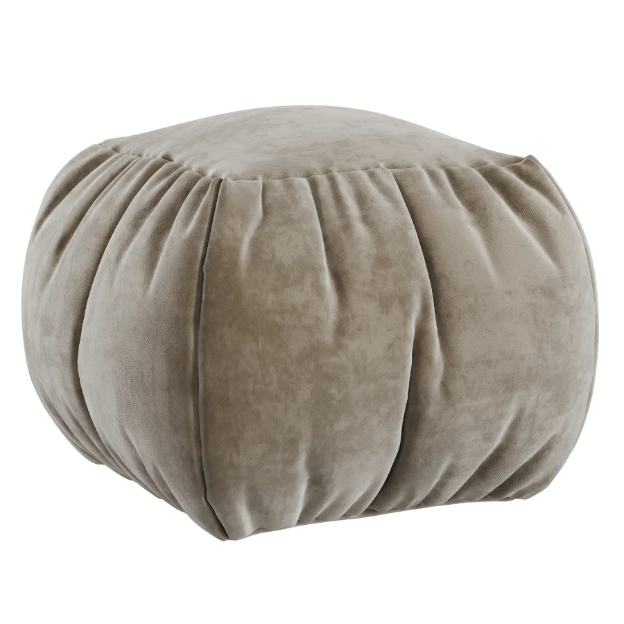 Velvet Pouf - Image 1