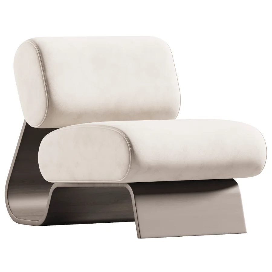 Fabric Lounge Chair - Image 1