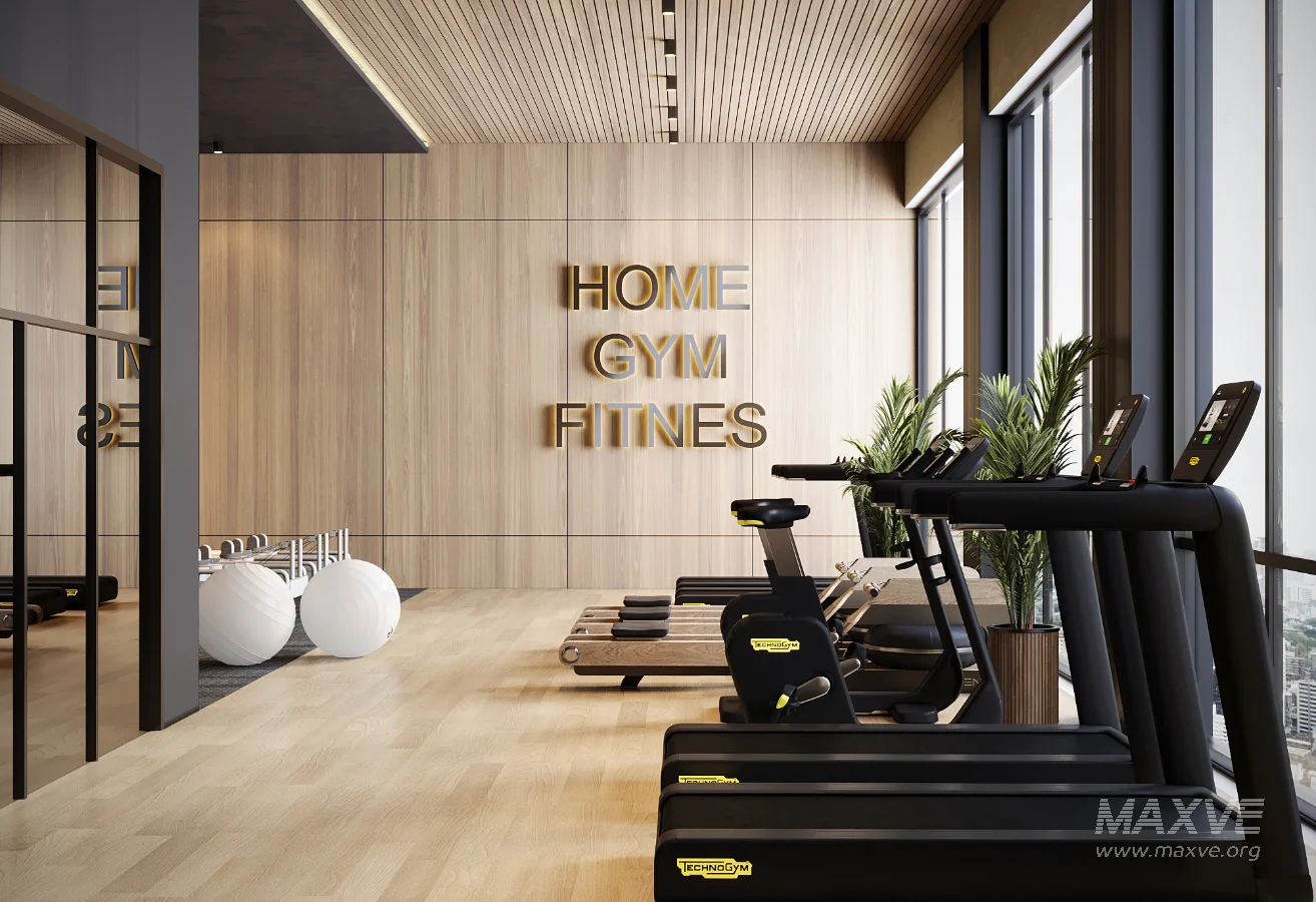 Modern Luxury Home Gym Interior 01 - Image 4