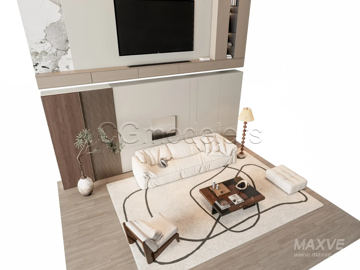 MODERN LUXURY LIVING ROOM SET 7 - Image 9