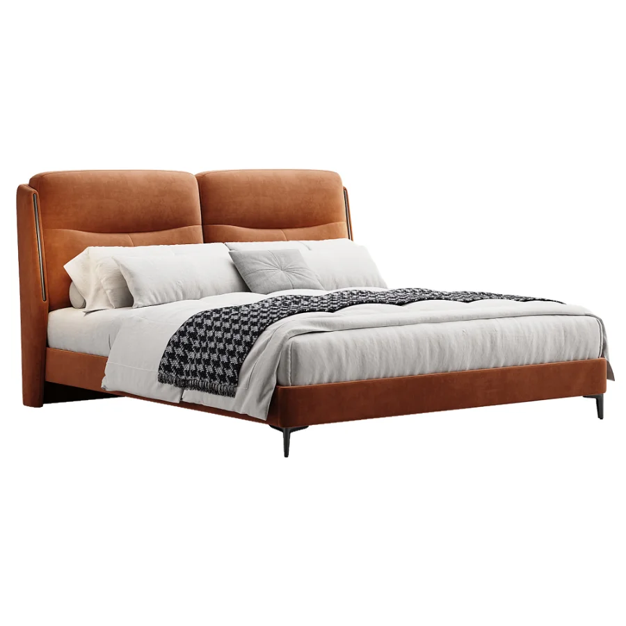 Scandinavian double bed 09 - Image 1