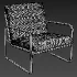 Leather And Stainless Steel Decorated Chair By Zara - Thumbnail 2