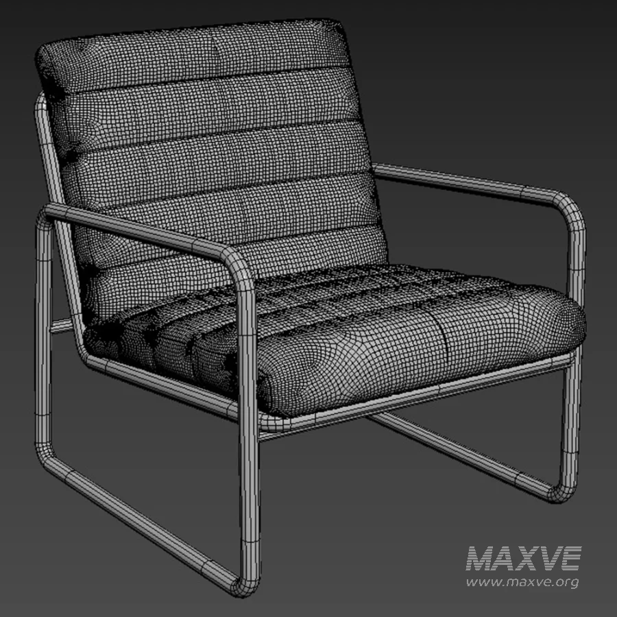 Leather And Stainless Steel Decorated Chair By Zara - Image 2