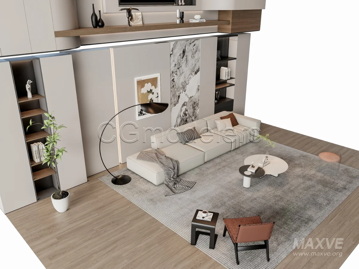 MODERN LUXURY LIVING ROOM SET 13 - Image 4