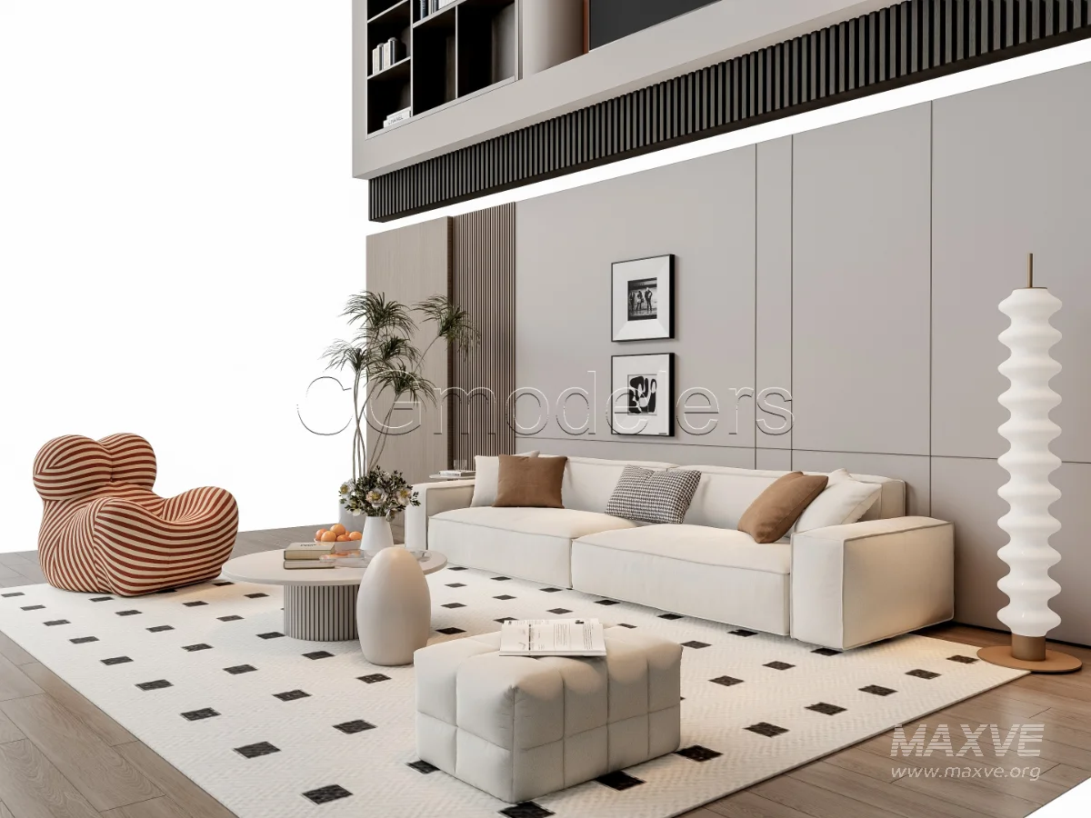 MODERN LUXURY LIVING ROOM SET 12 - Image 12