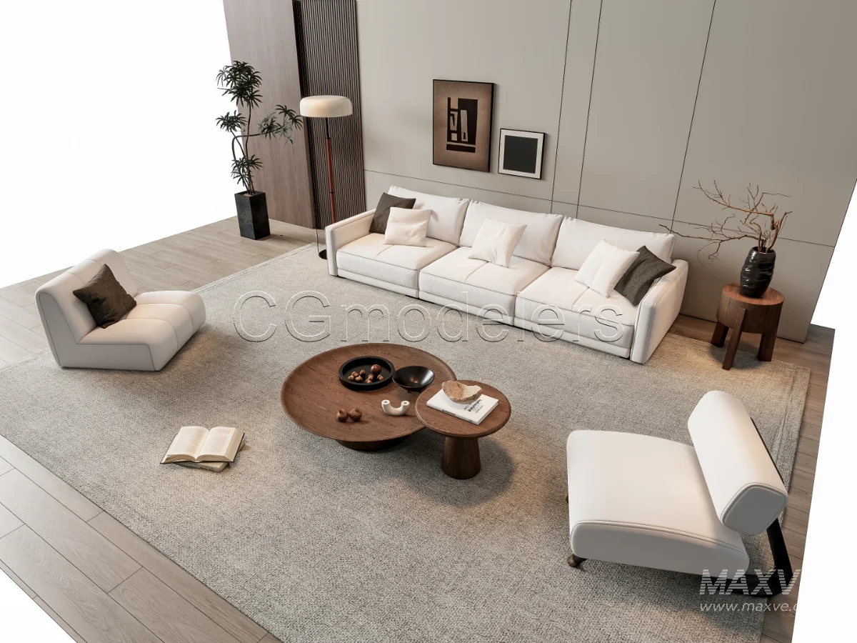 MODERN LUXURY LIVING ROOM SET 8 - Image 14