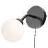 Apiales Wall Lamp Satin Black with Cord - Thumbnail 2