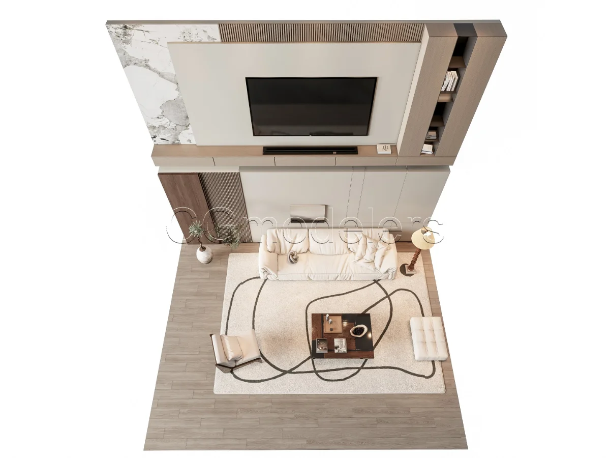 MODERN LUXURY LIVING ROOM SET 7 - Image 13