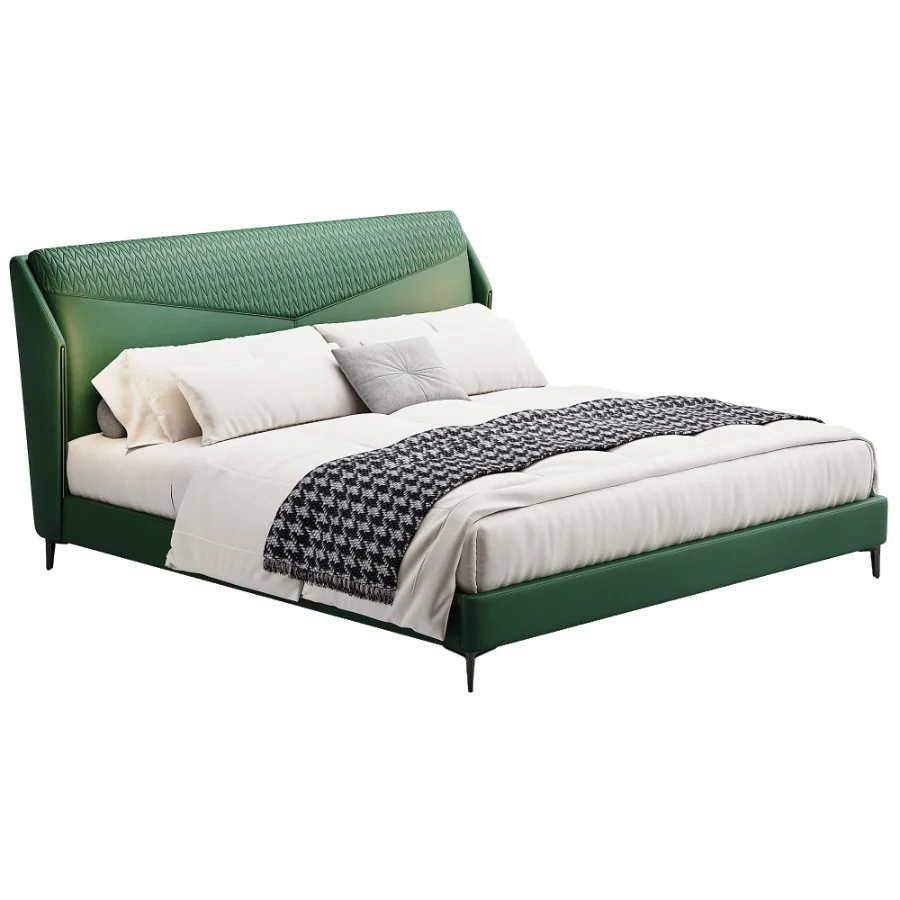 Scandinavian double bed 04 - Image 1