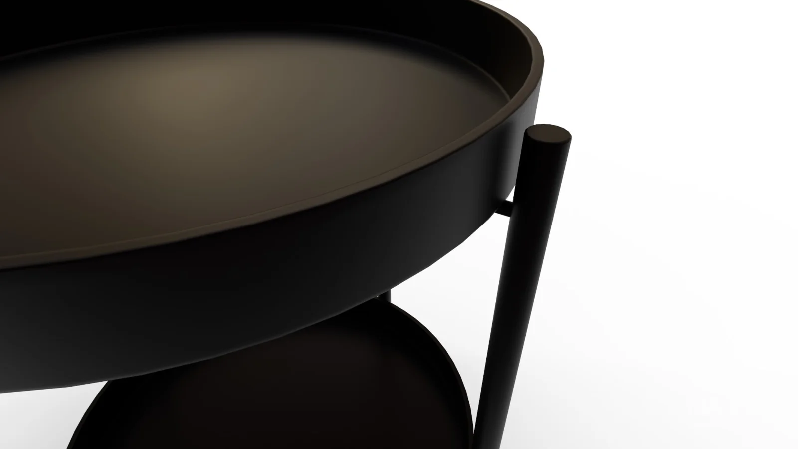 Tier Round Storage Side Table End Table - Image 8