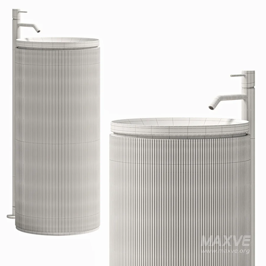 Grate Freestanding Washbasin Wood - Image 4