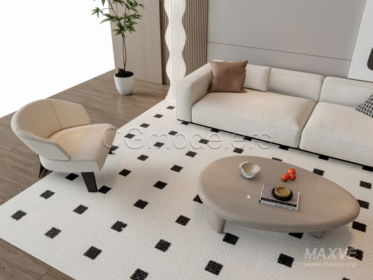 MODERN LUXURY LIVING ROOM SET 19 - Image 16