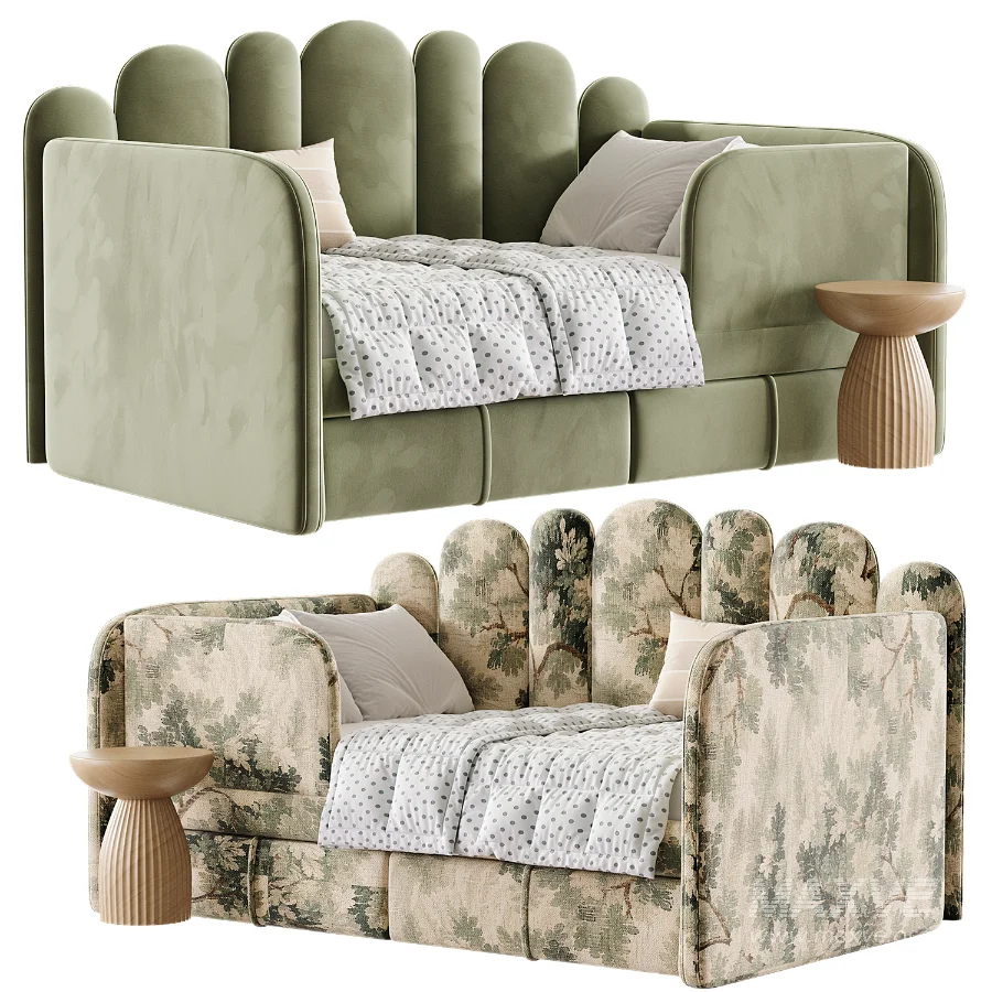 Woody Childrens Upholstered Sofa Bed - Image 4