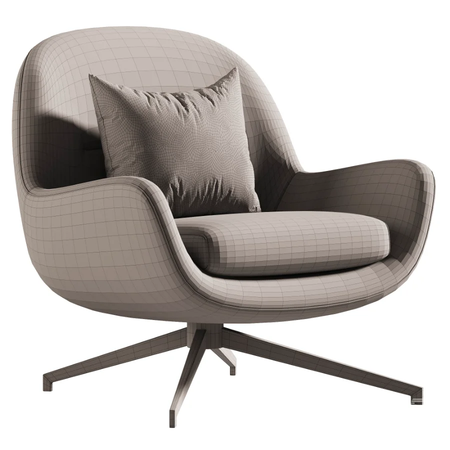 Jensen lowback swivel armchair - Image 3