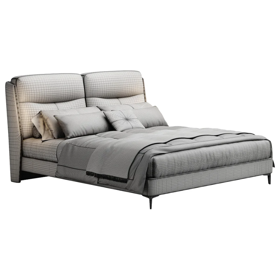 Scandinavian double bed 09 - Image 2