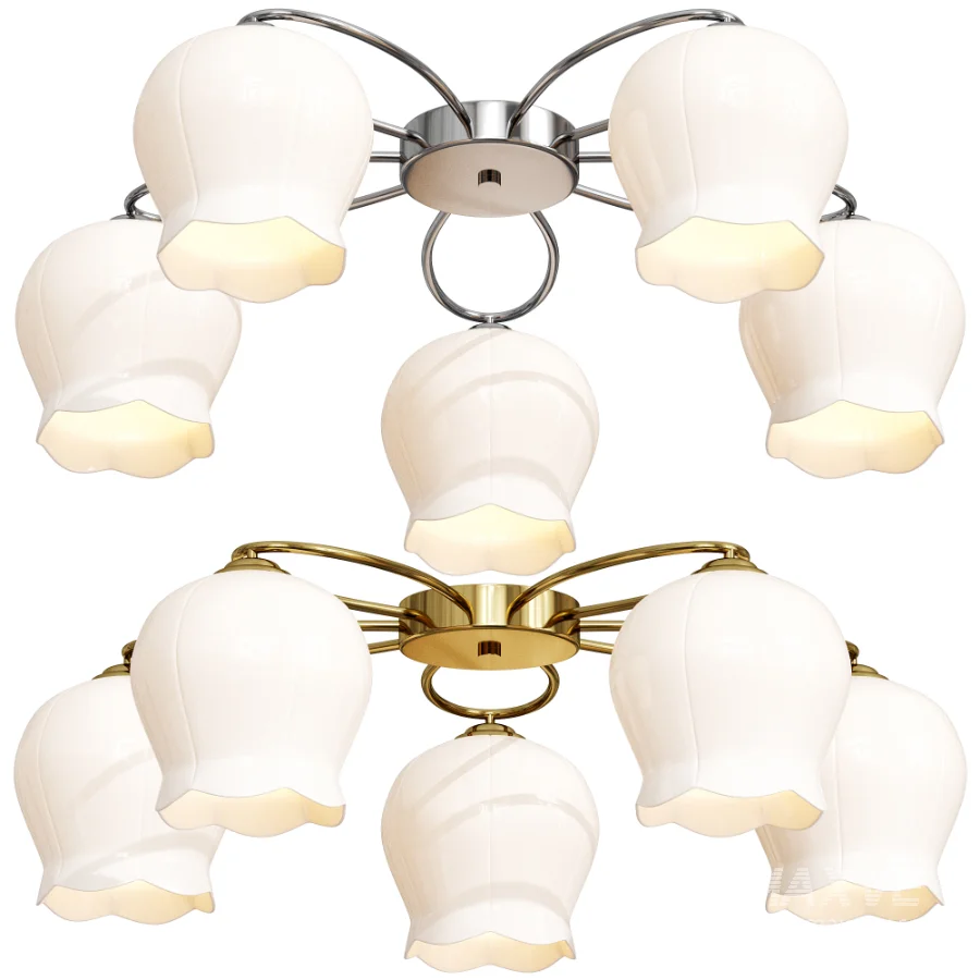 Floral Glass Ceiling Lamp - Image 1
