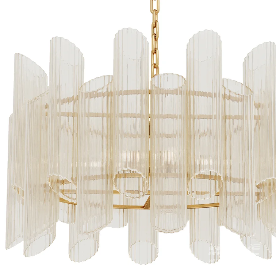 Light Crystal Clear Glass Tubes Chandelier - Image 4